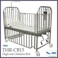 Cama de crianças de trilho de aço inoxidável alta (THR-CB13)